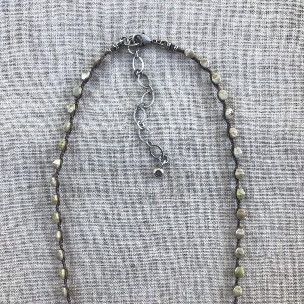 Spring Thai Leaf necklace detail