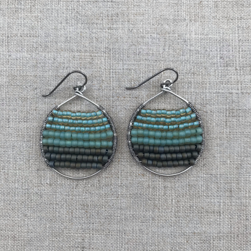Dusk Wire-Wrapped Frame Earrings